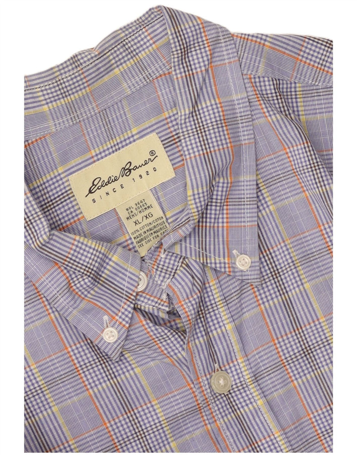Ανδρικό πουκάμισο Eddie Bauer XL Blue Check Cotton