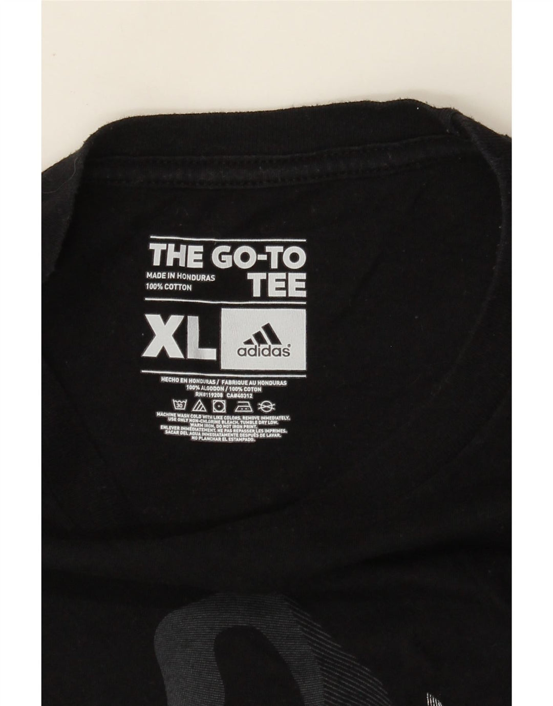Ανδρικό γραφικό T-Shirt Adidas Top XL Μαύρο βαμβακερό