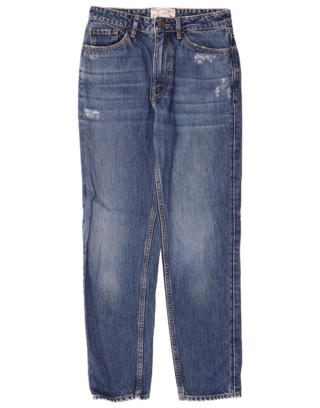 FAT FACE Γυναικεία μαμά Jean Distressed Slim Jeans UK 6 XS W26 L26 Blue Cotton