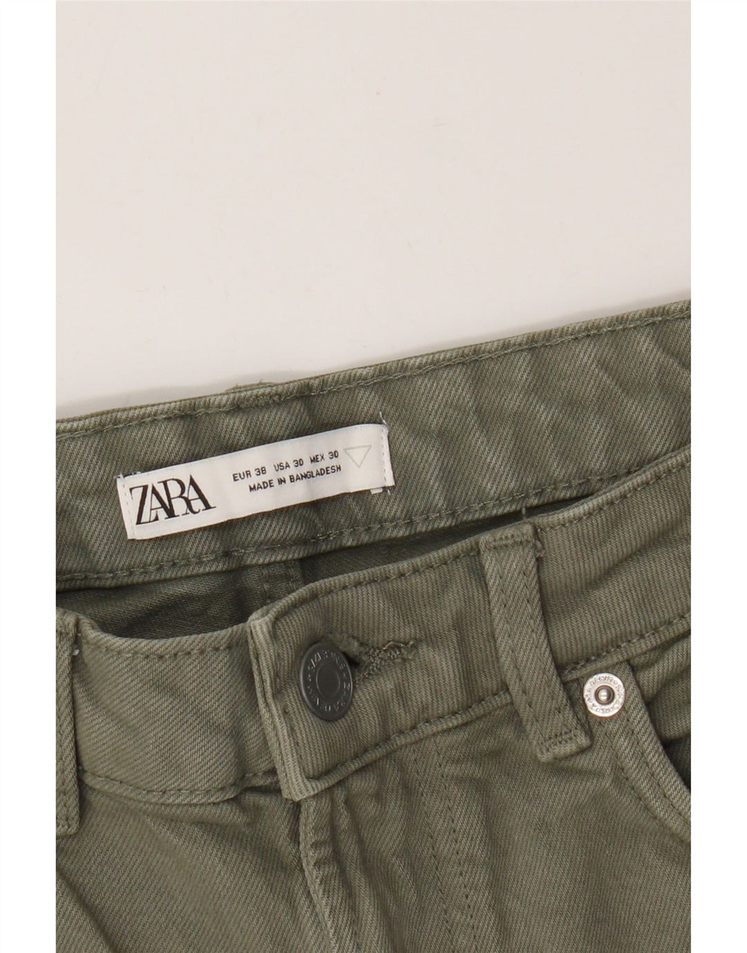 Zara Ανδρικό τζιν σορτς EU 38 Small W30 Πράσινο