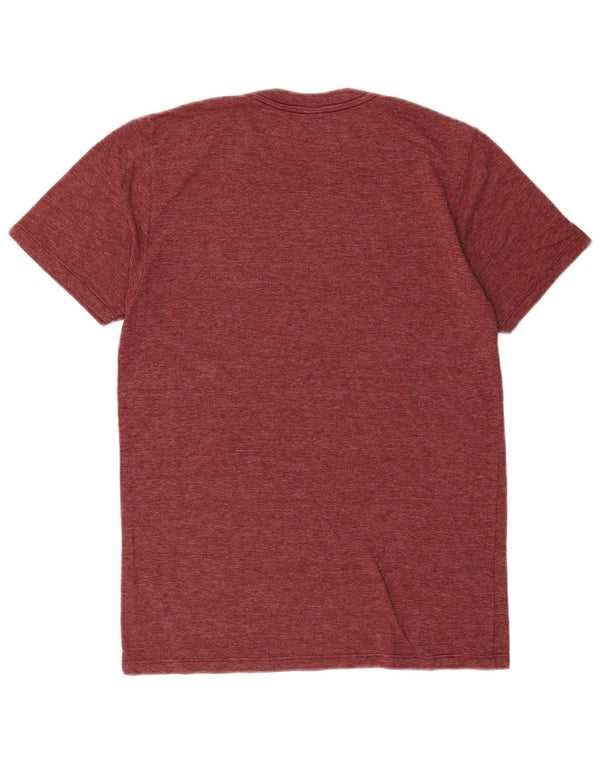 O'Neill Mens Modern Fit Graphic T-Shirt Top Small Burgundy Flecked Cotton