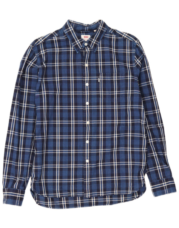 Ανδρικό πουκάμισο Levi's Medium Navy Blue Check Cotton