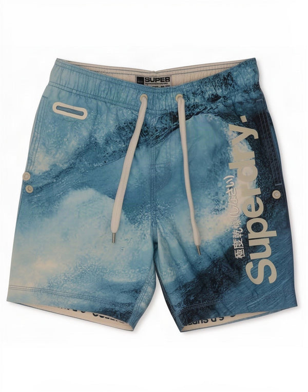 Ανδρικό γραφικό σορτς κολύμβησης Superdry Small Blue Tie Dye Polyester