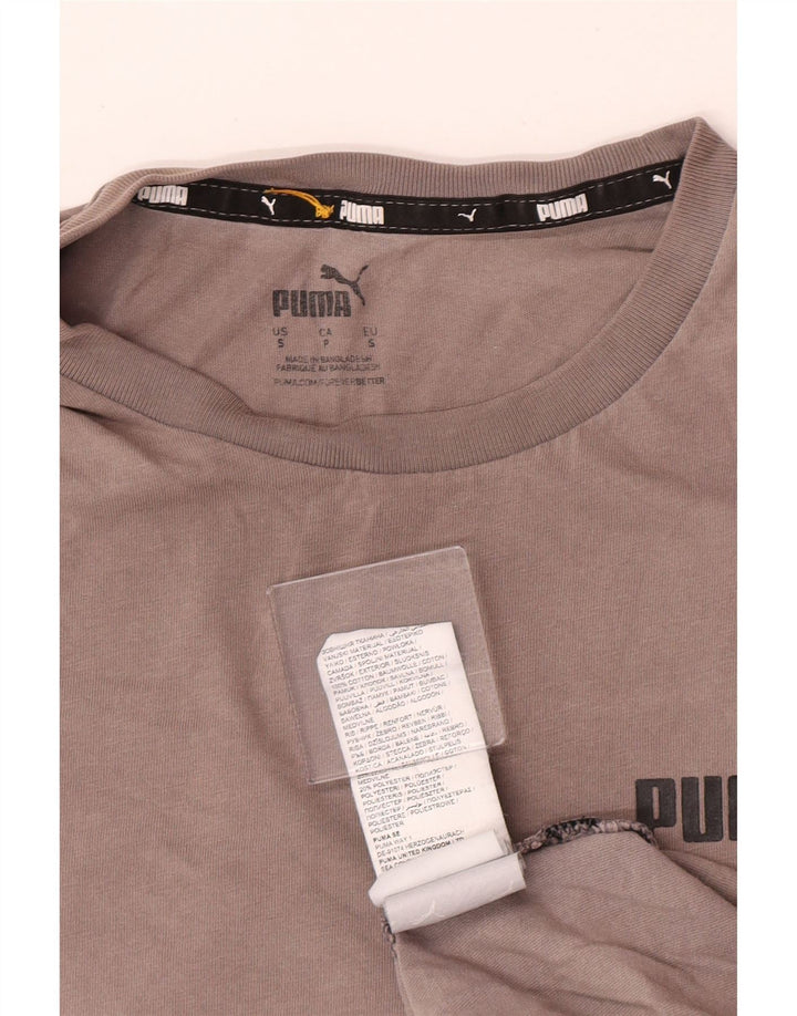 Ανδρικό T-Shirt Puma Τοπ Μικρό Γκρι Βαμβακερό