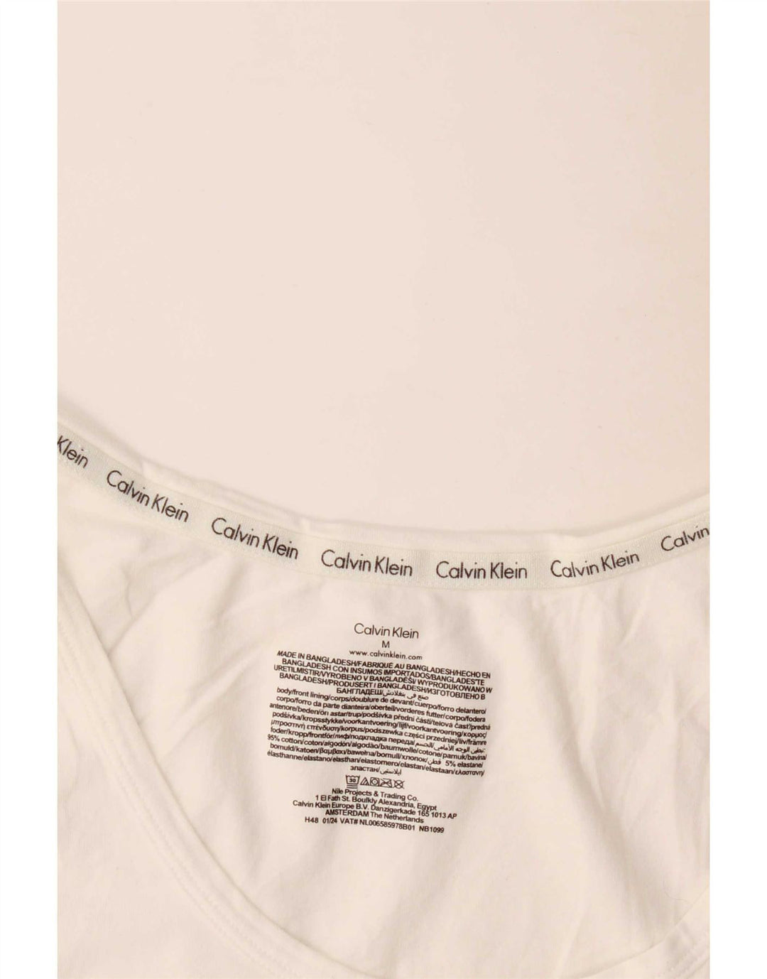 Ανδρικό γιλέκο Calvin Klein, μεσαίο λευκό βαμβακερό