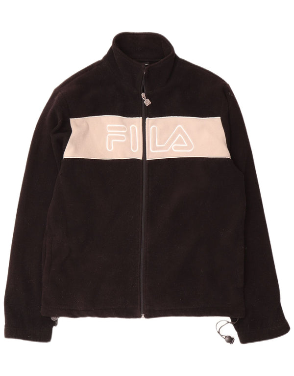 Fila Ανδρικό γραφικό μπουφάν Fleece UK 38 Medium Black Colourblock