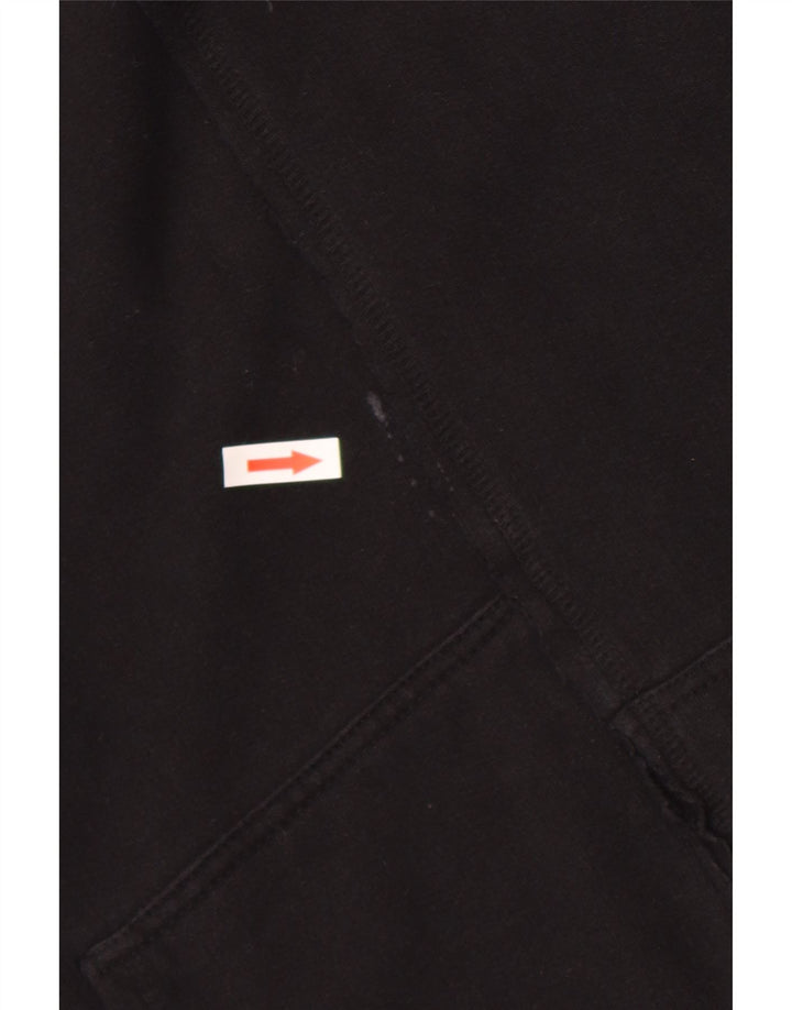 Zara Ανδρικό Hoodie Jumper Μεγάλο Μαύρο Βαμβακερό