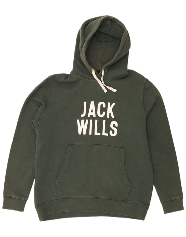 Jack Wills Ανδρικό γραφικό κουκούλα Jumper XL Πράσινο βαμβακερό