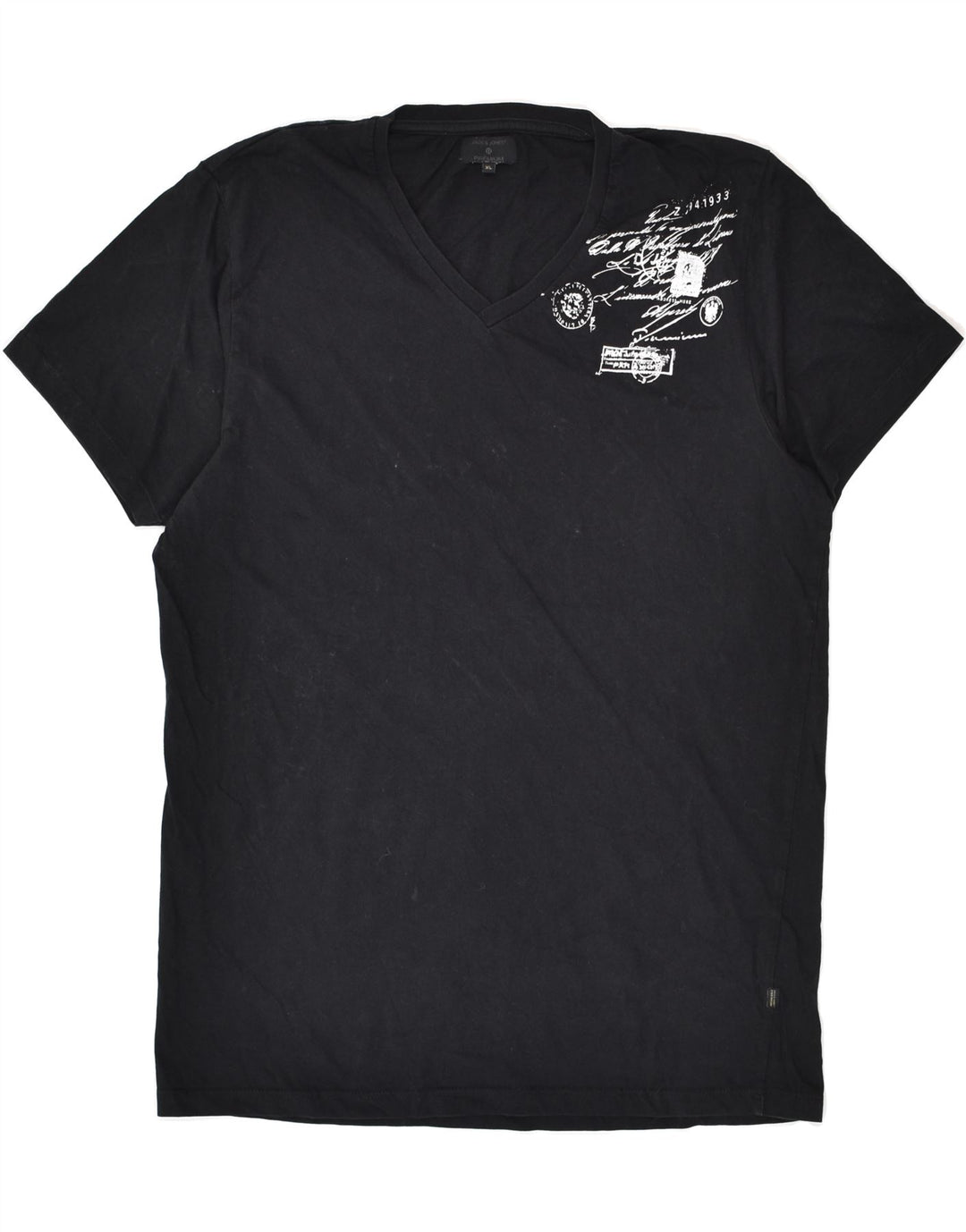 JACK & JONES Mens Graphic T-Shirt Top XL Black Cotton | Vintage Jack & Jones | Thrift | Second-Hand Jack & Jones | Used Clothing | Messina Hembry 