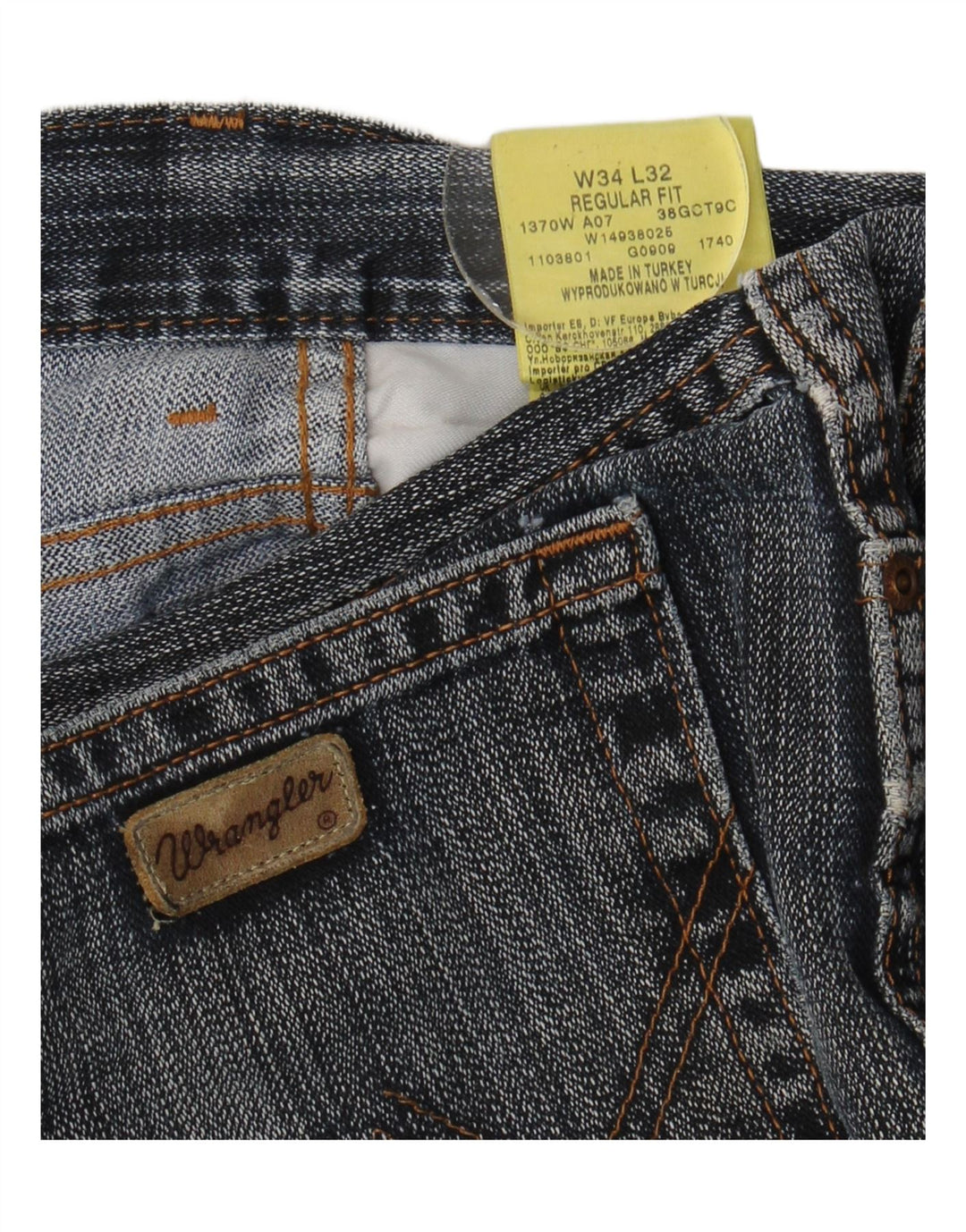 Ανδρικό τζιν ίσιο Wrangler Regular Fit W34 L32 Μπλε βαμβακερό