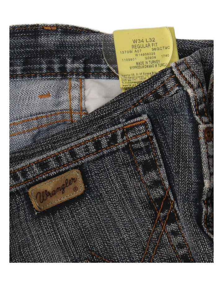 Ανδρικό τζιν ίσιο Wrangler Regular Fit W34 L32 Μπλε βαμβακερό