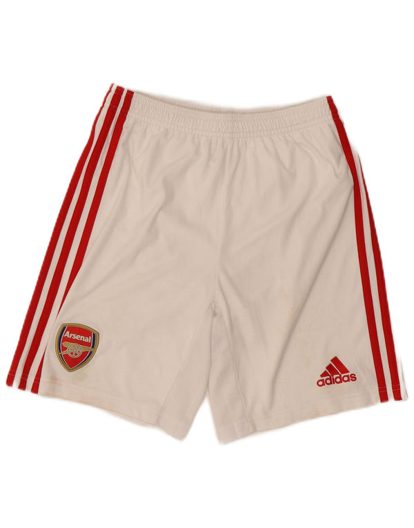 Γραφικό αθλητικό σορτς Adidas Boys Arsenal 13-14 ετών λευκό πολυεστέρα