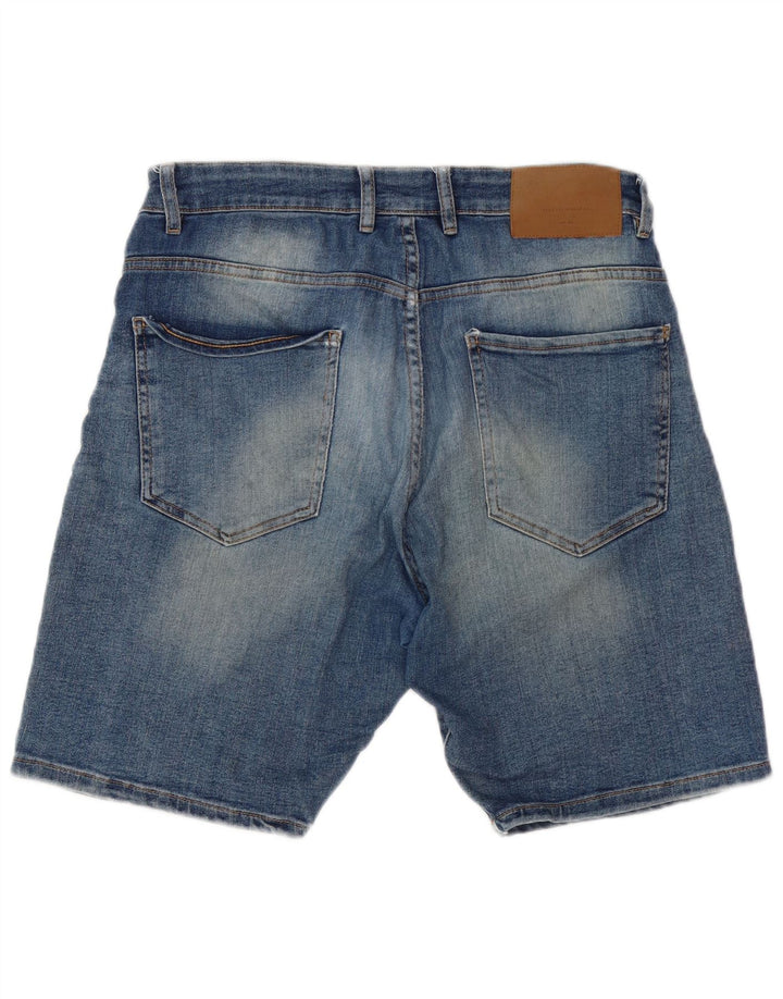 Zara Ανδρικό τζιν σορτς EU 44 Μεγάλο W34 Μπλε βαμβακερό