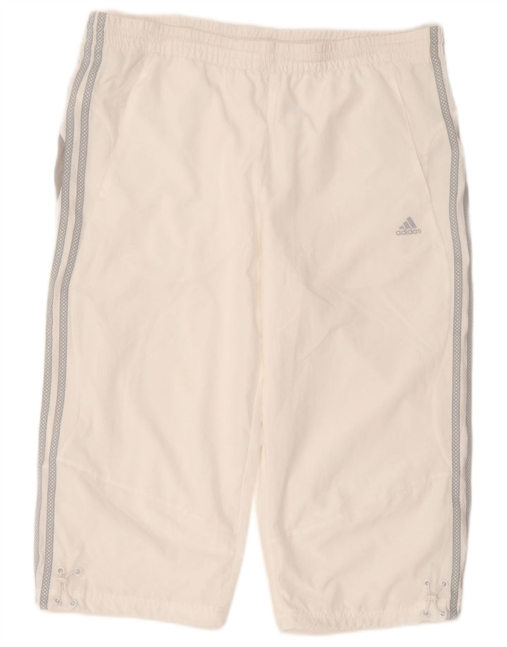 Ανδρικό σορτς Adidas Climalite Sport μεγάλο λευκό πολυεστέρα