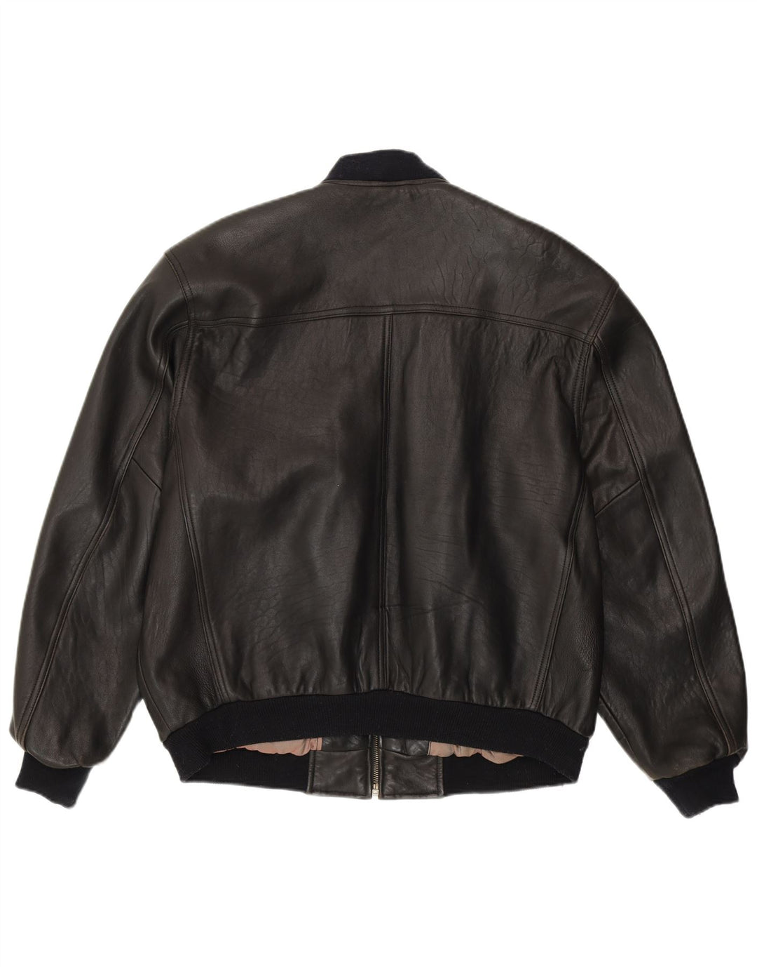 Ανδρικό μπουφάν Conte Massimo Loose Fit Bomber IT 48 Medium μαύρο δέρμα