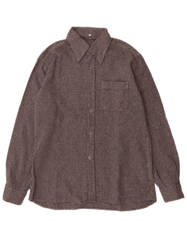 Ανδρικό φανελένιο πουκάμισο VINTAGE 40 Medium Grey Houndstooth