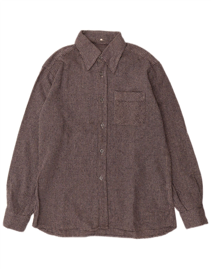 Ανδρικό φανελένιο πουκάμισο VINTAGE 40 Medium Grey Houndstooth