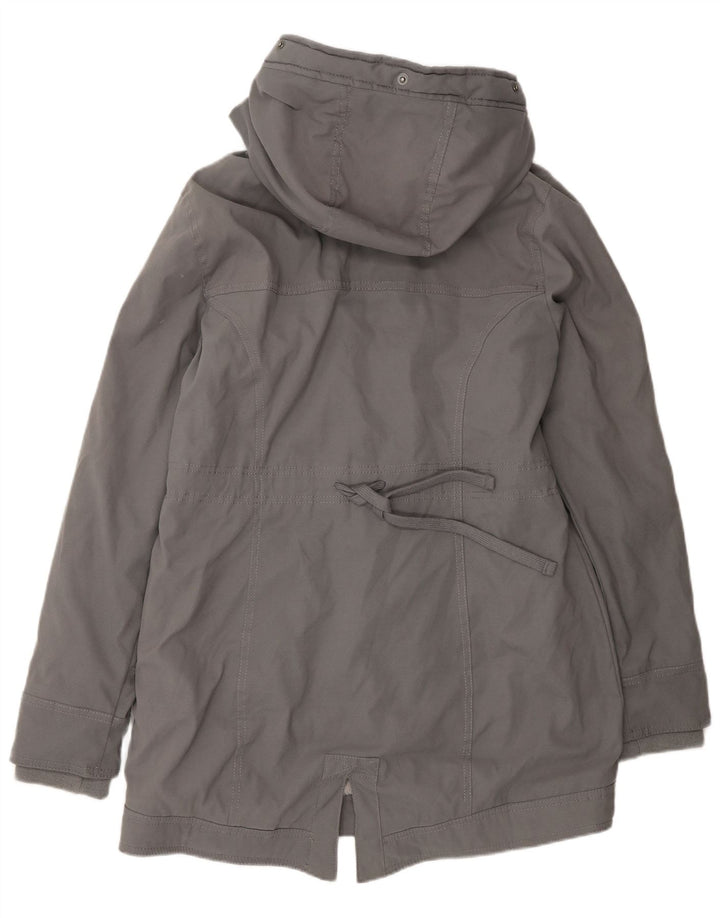 Hollister Γυναικείο μπουφάν Sherpa Parka με κουκούλα UK 14 Medium Grey Polyester