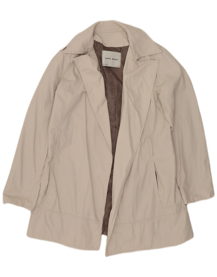 Zara Γυναικεία ανοιχτή καμπαρντίνα UK 16 Large Off White