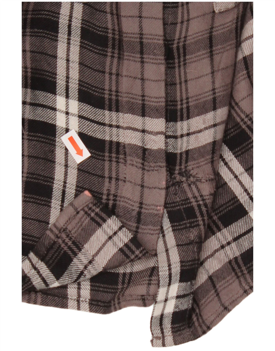 BENETTON Γυναικείο πουκάμισο μεγάλου μεγέθους φανελένιο UK 10 Small Brown Check Viscose