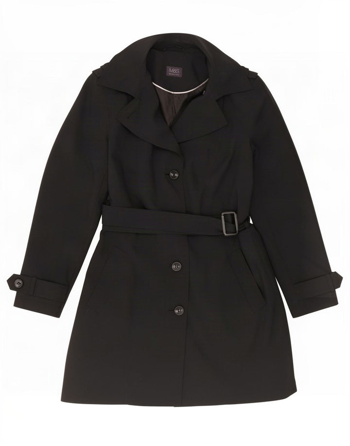Marks & Spencer Γυναικεία καμπαρντίνα UK 12 Medium Black Polyester