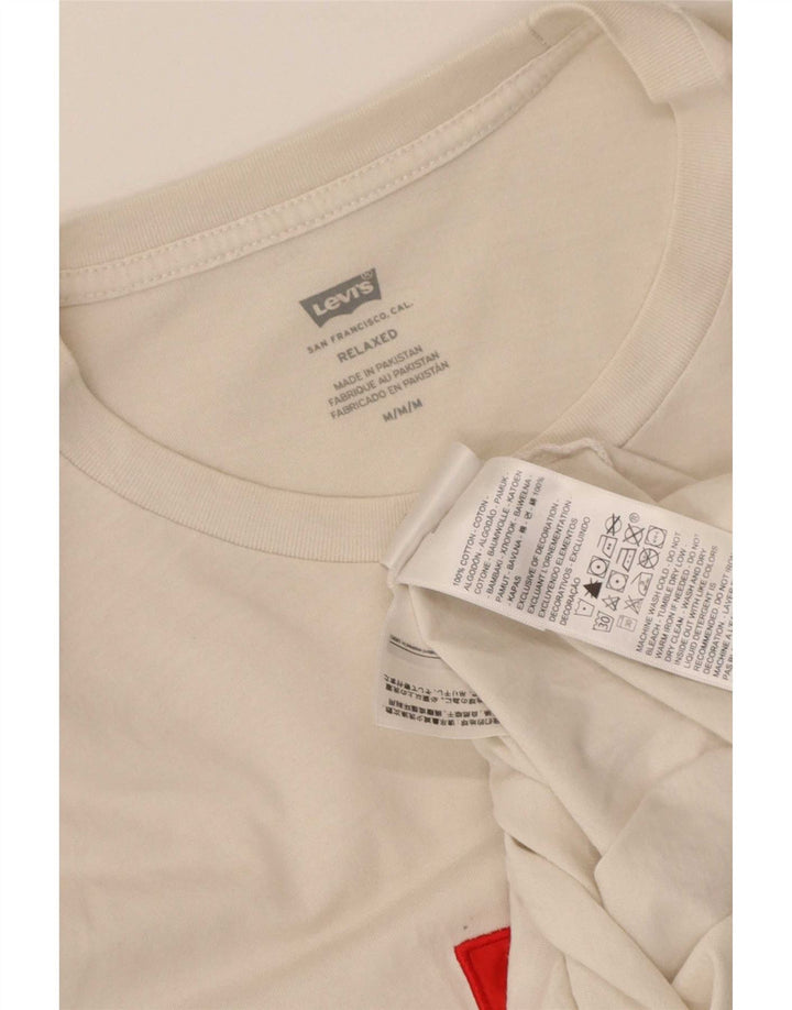 Ανδρικό μπλουζάκι Levi's Relaxed Graphic Top Μεσαίο λευκό βαμβακερό