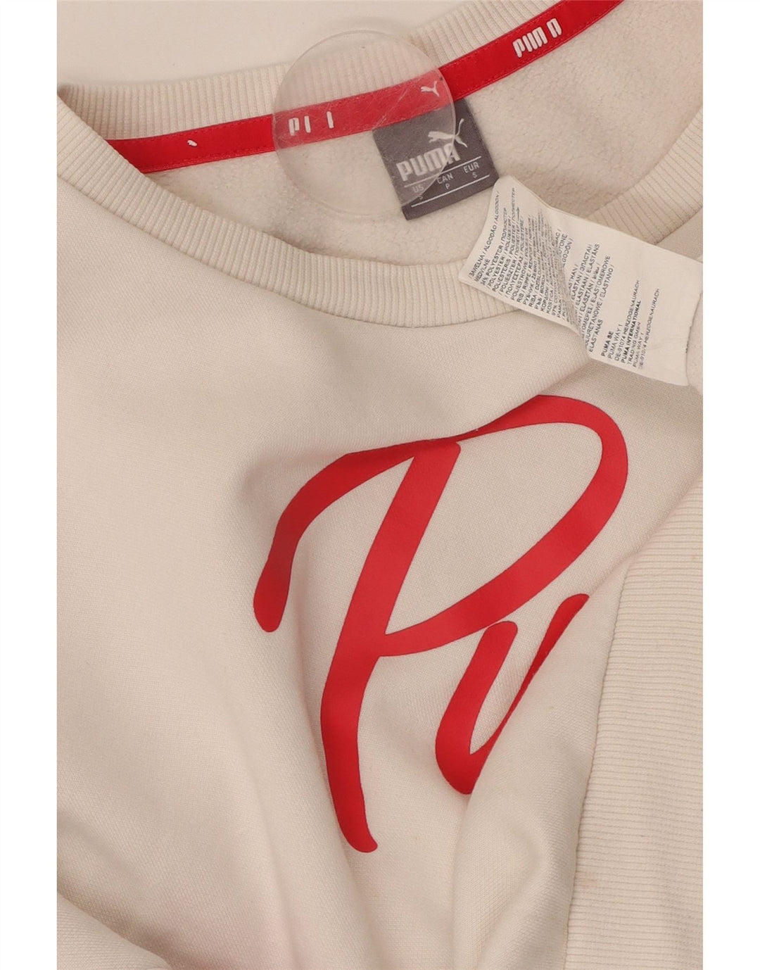 Γυναικεία φούτερ PUMA Crop Jumper UK 10 Small White Colourblock