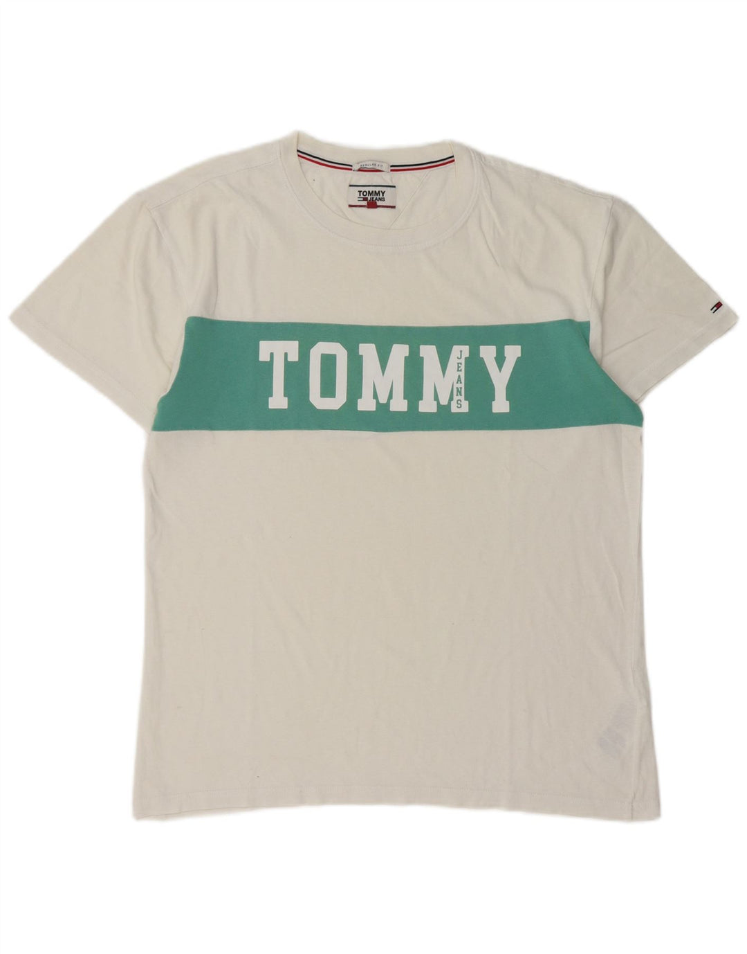 Ανδρικό γραφικό T-Shirt Tommy Hilfiger Top Medium White Colourblock