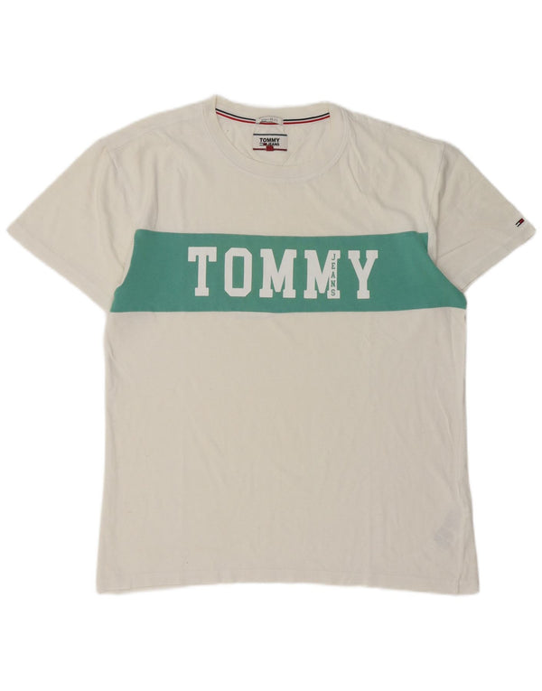 Ανδρικό γραφικό T-Shirt Tommy Hilfiger Top Medium White Colourblock