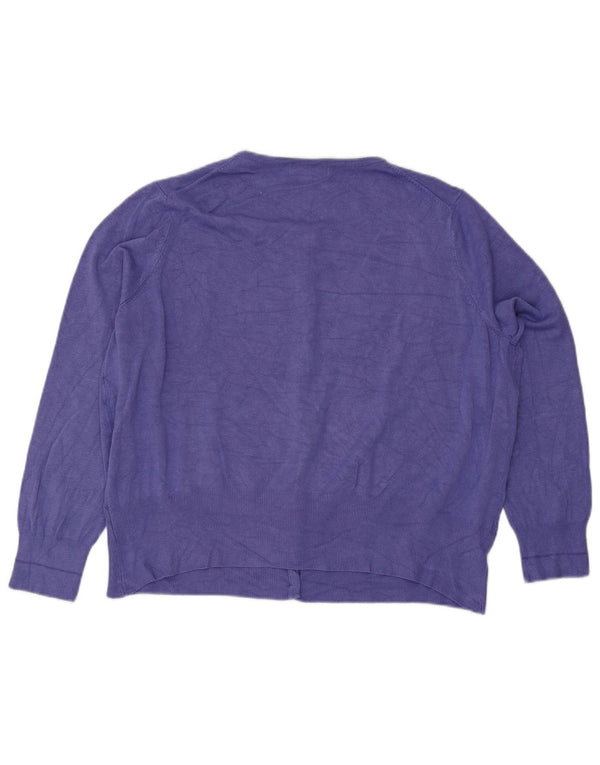 Marks & Spencer Womens Cardigan Sweater UK 24 4XL Purple Viscose