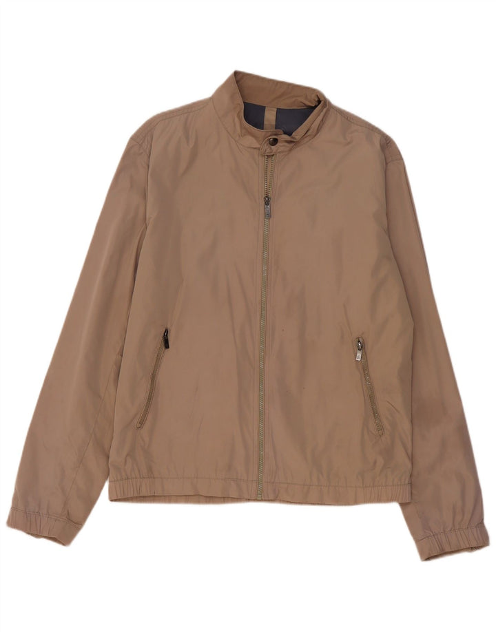 Massimo Dutti Ανδρικό Bomber Jacket UK 42 XL Beige Nylon