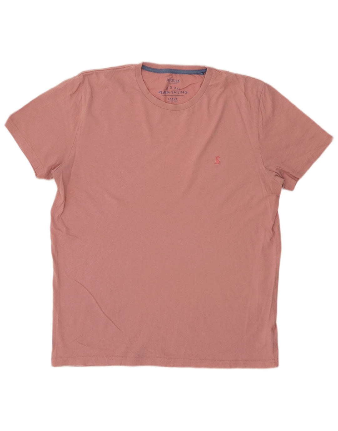 Ανδρικό T-Shirt JOULES Top μεγάλο ροζ βαμβακερό