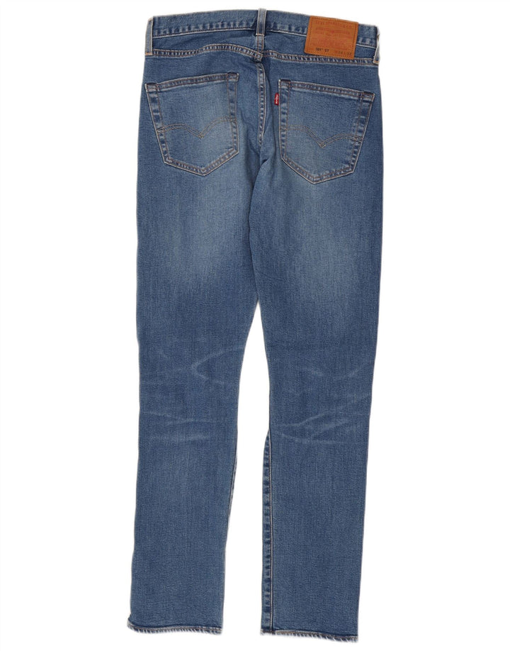 Levi's Mens 501 Distressed Straight Jeans W28 L32 Μπλε βαμβακερό
