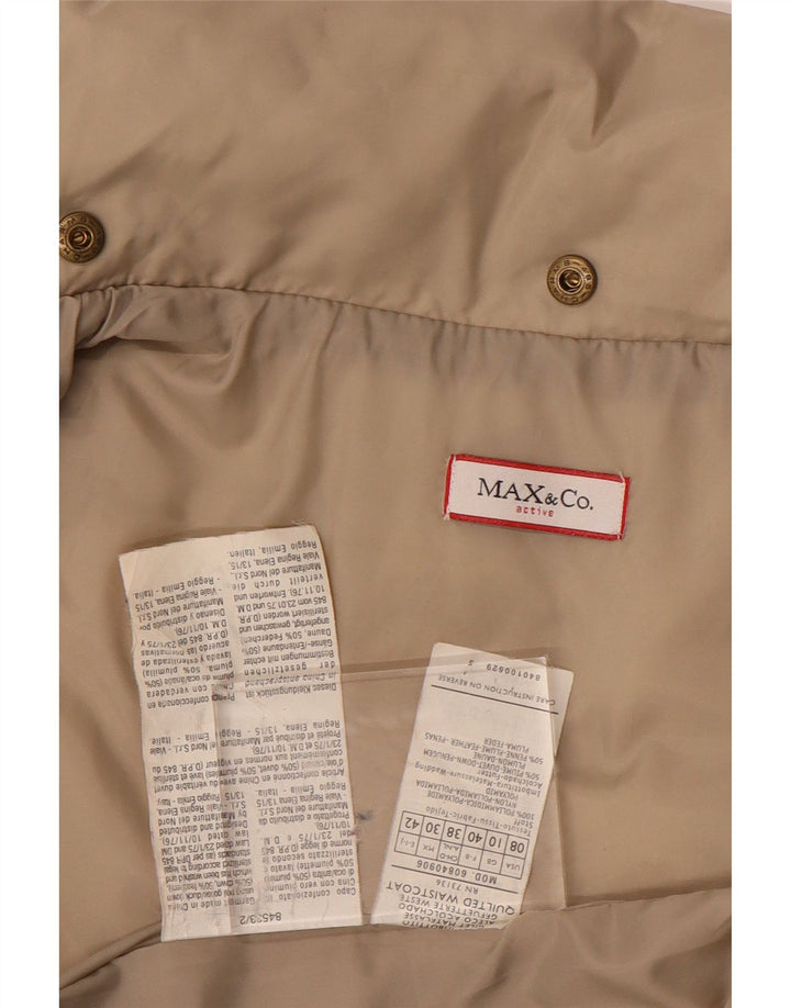 MAX & CO. Γυναικεία padded Gilet UK 10 Small Beige Nylon