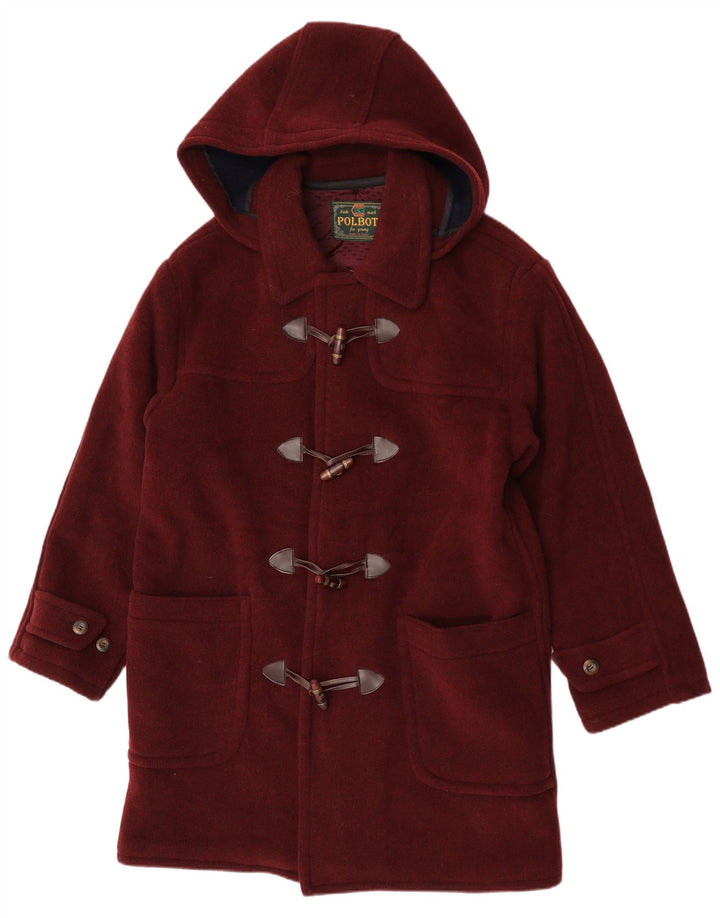 Polbot Ανδρικό παλτό Duffle με κουκούλα UK 38 Medium Maroon