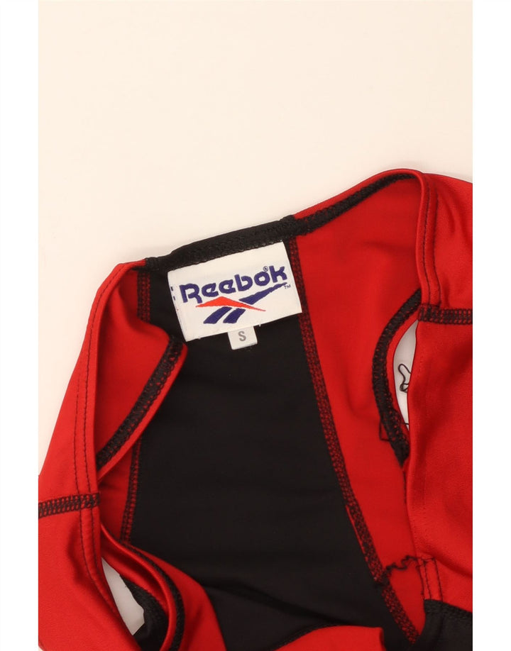 Reebok Γυναικεία μαγιό UK 10 Small Black Colourblock Polyester