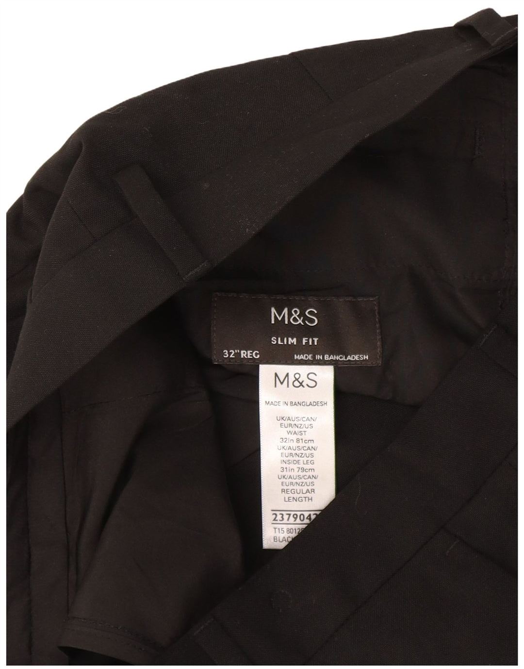 Marks & Spencer Γυναικεία Slim Fit Παντελόνι W32 L31 Μαύρο Πολυεστέρας