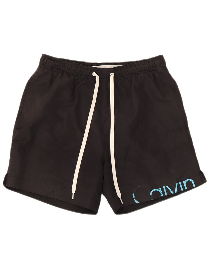 Γραφικό ανδρικό σορτς κολύμβησης Calvin Klein Small μαύρο