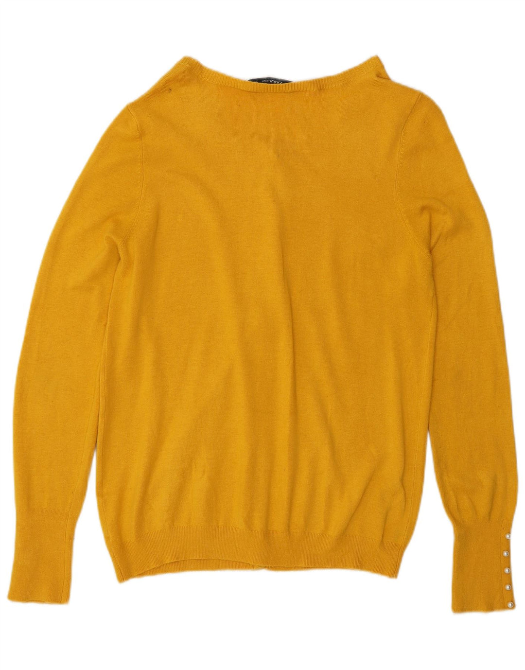 Zara Γυναικεία Ζακέτα UK 14 Large Yellow