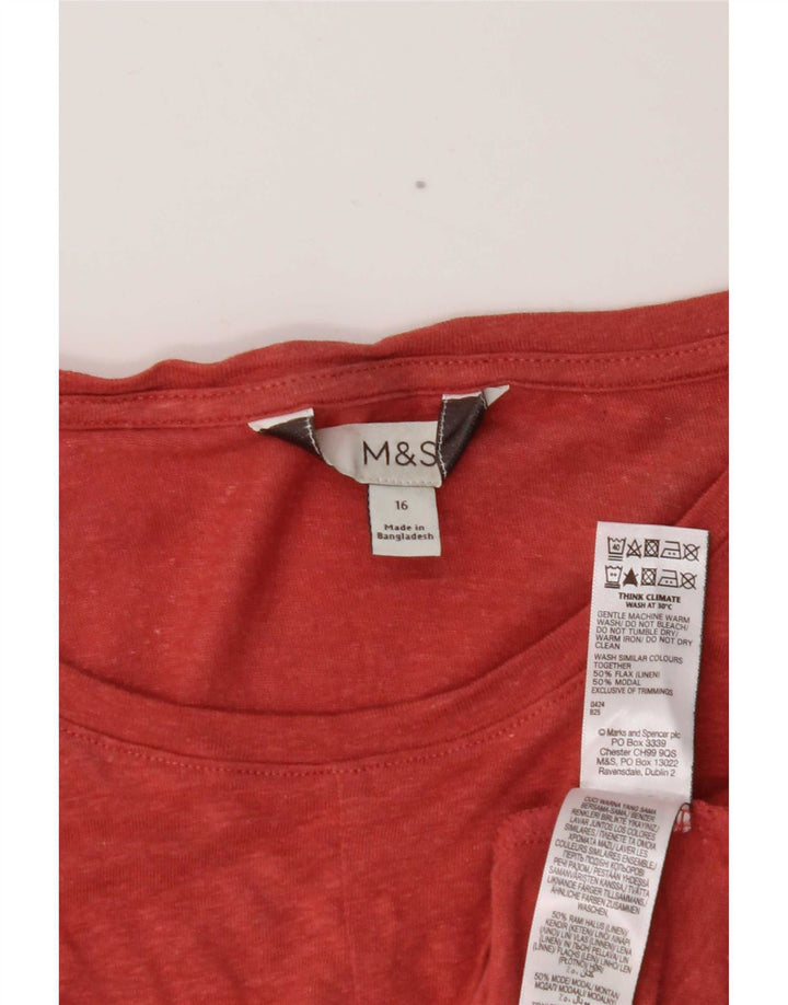 Marks & Spencer Γυναικείο Γιλέκο Τοπ UK 16 Large Maroon Λευκά είδη