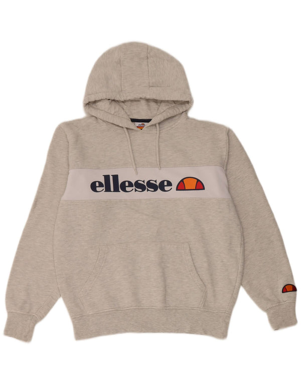 Ellesse Γυναικείο γραφικό φούτερ με κουκούλα UK 14 Βαμβακερό μεσαίο γκρι χρώμα