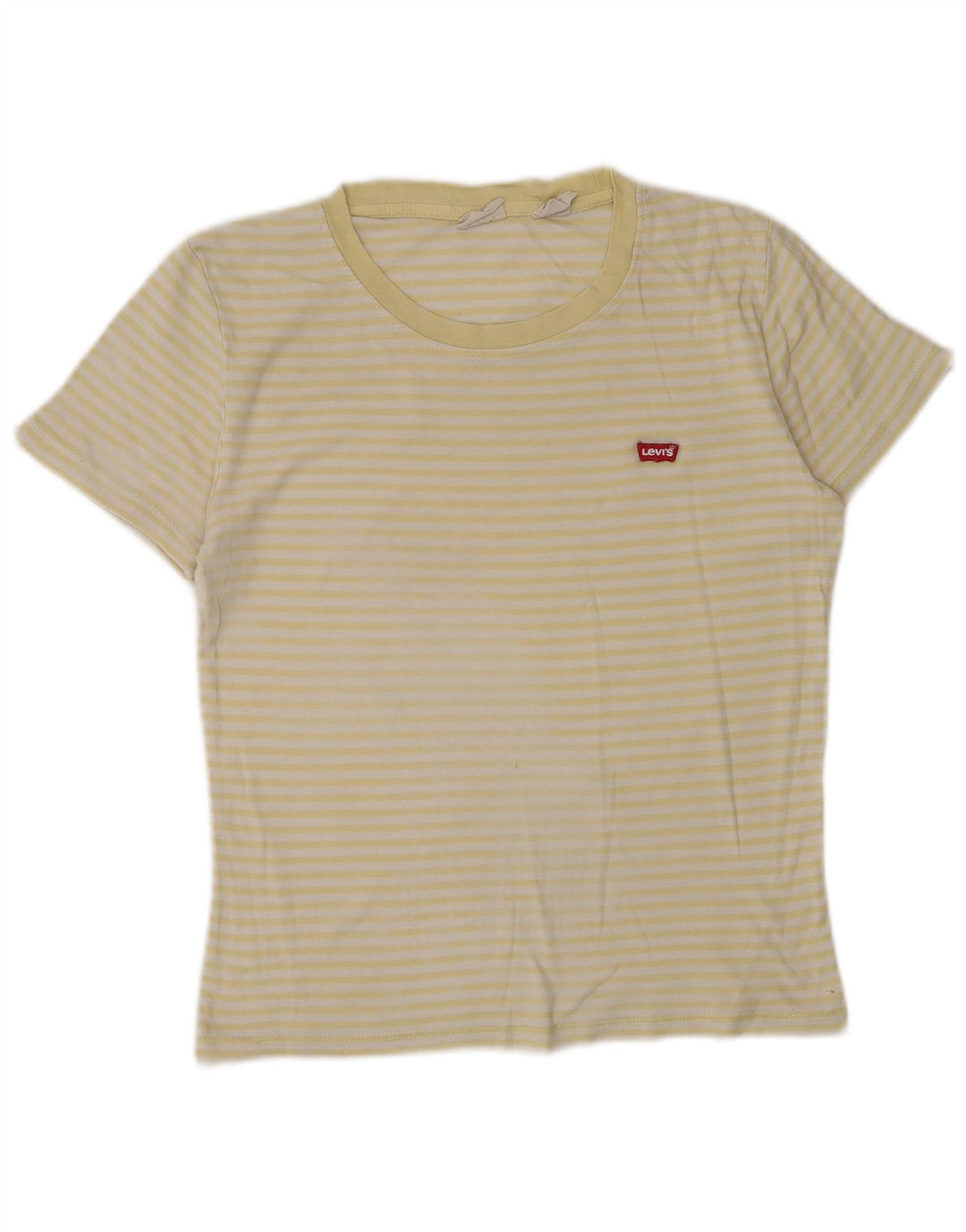 Γυναικείο μπλουζάκι Levi's Top UK 10 Small κίτρινο ριγέ