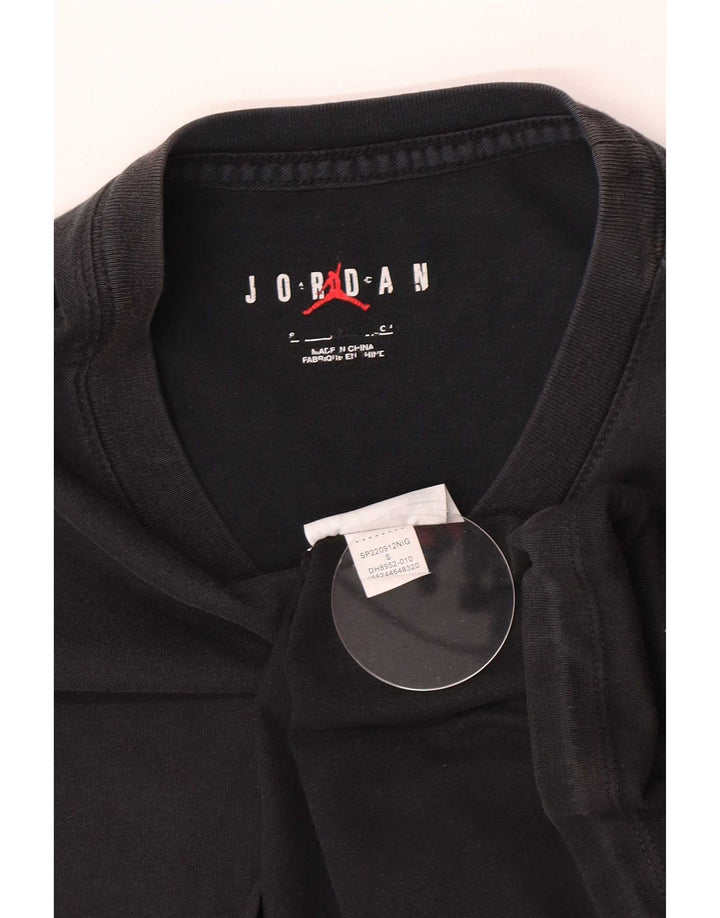 Jordan Ανδρικό γραφικό T-Shirt Top Μικρό μαύρο βαμβακερό