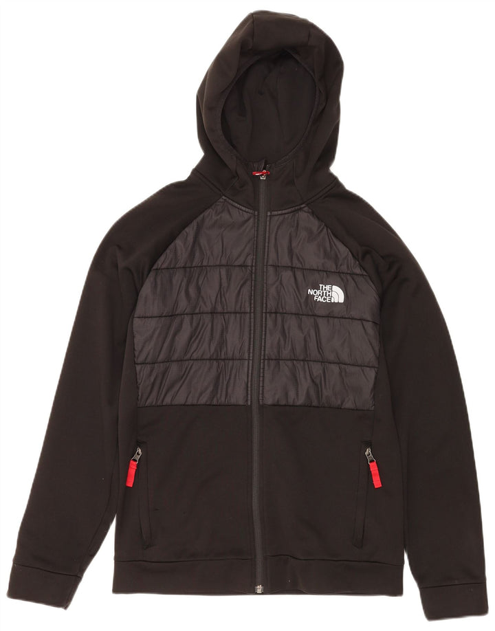 THE NORTH FACE Boys πουλόβερ με κουκούλα με φερμουάρ 14-15 ετών XL μαύρο χρώμα