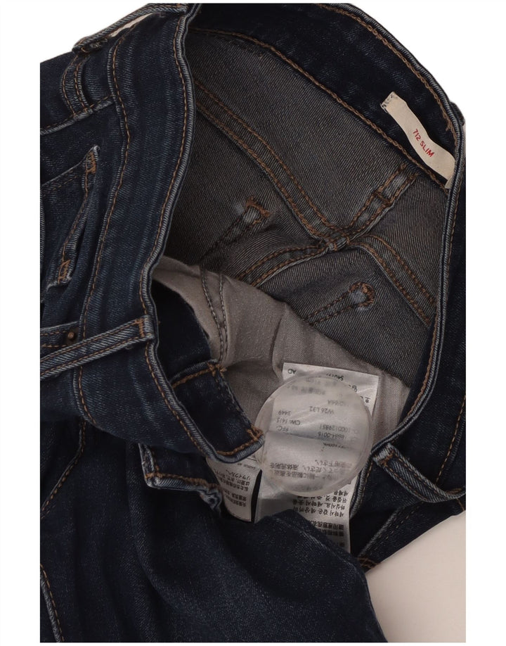 Levi's Womens 712 Slim Jeans W26 L29 Blue Cotton