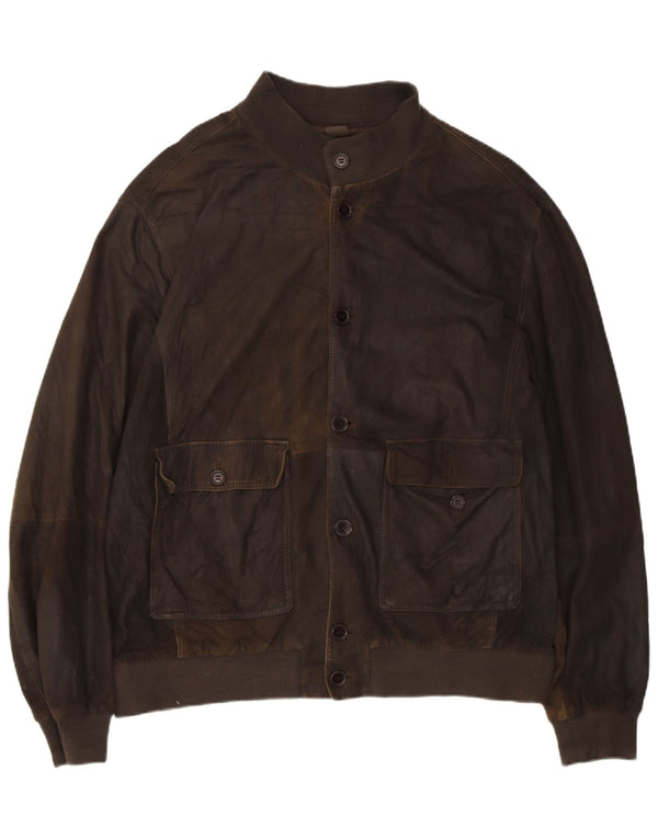 GIMO'S Ανδρικό Δερμάτινο Μπουφάν UK 42 XL Καφέ