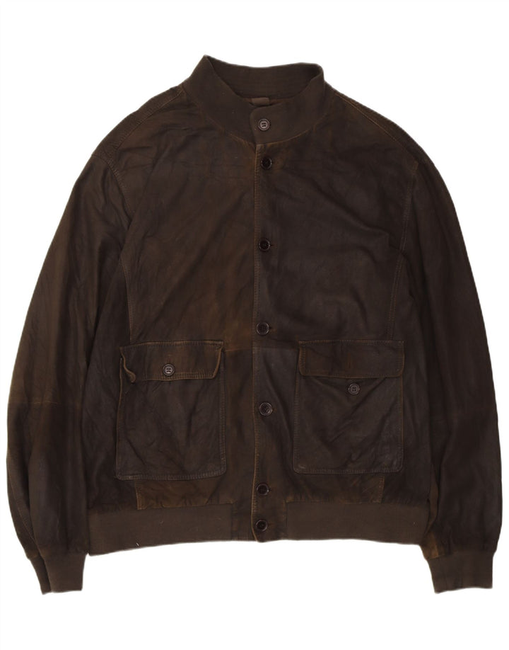 GIMO'S Ανδρικό Δερμάτινο Μπουφάν UK 42 XL Καφέ