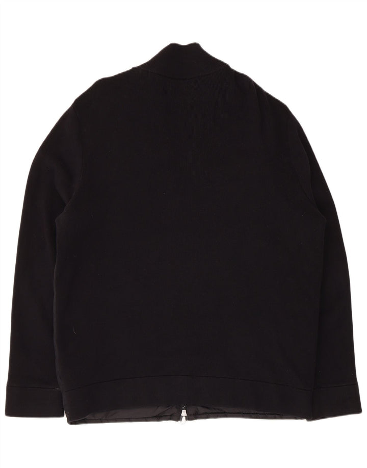 Massimo Dutti Ανδρικό Bomber Jacket UK 42 XL Μαύρο βαμβακερό