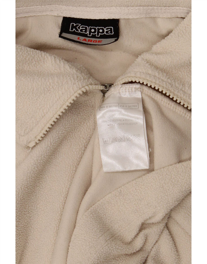 KAPPA Ανδρικό φερμουάρ Fleece Jumper Large Off White Πολυεστέρας