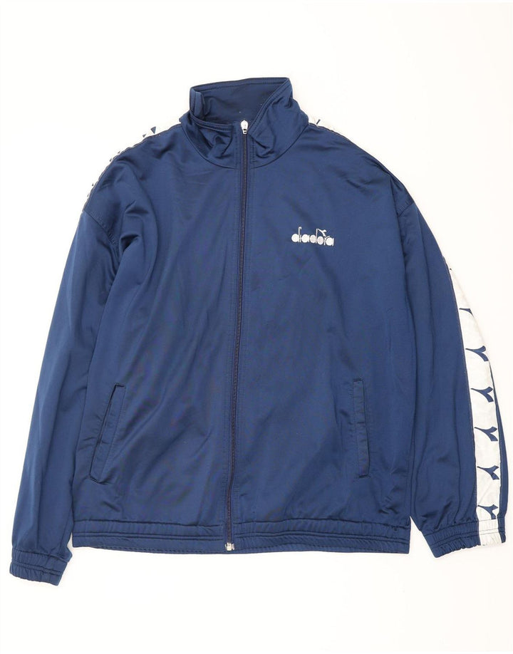 Ανδρική φόρμα γυμναστικής γραφική DIADORA Top Jacket XL Navy Blue Colourblock